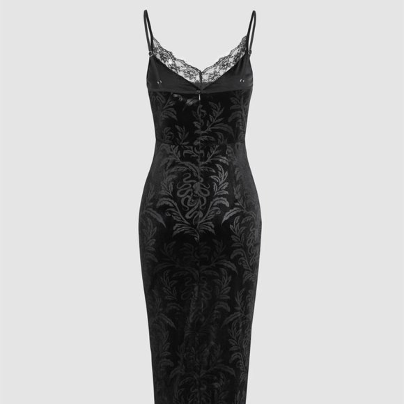 Romantic, Lace Trim, Jacquard, Velvet Valentine's Day Dress from Cider - Size Me - Picture 4 of 8